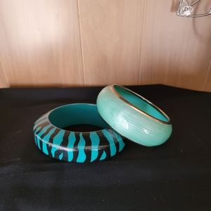 Set of Green Slip On Bracelets